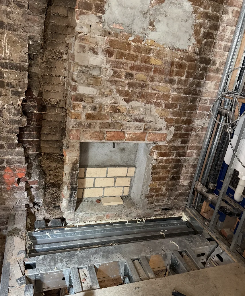 Structural Support System for a New Fireplace Hearth