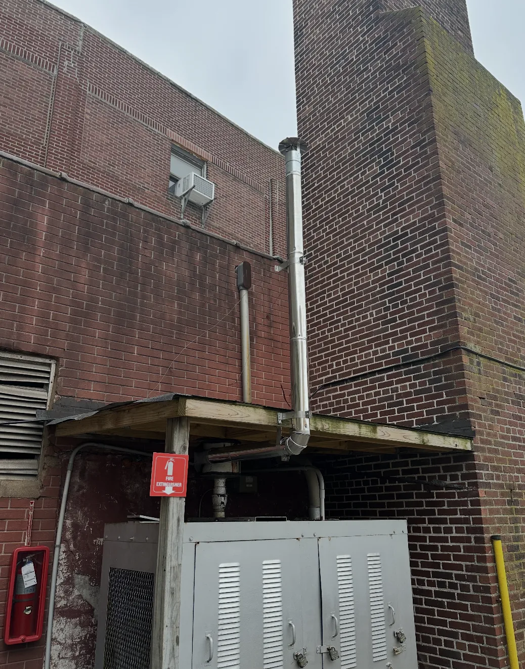 Oil-Fired Generator Chimney Installation